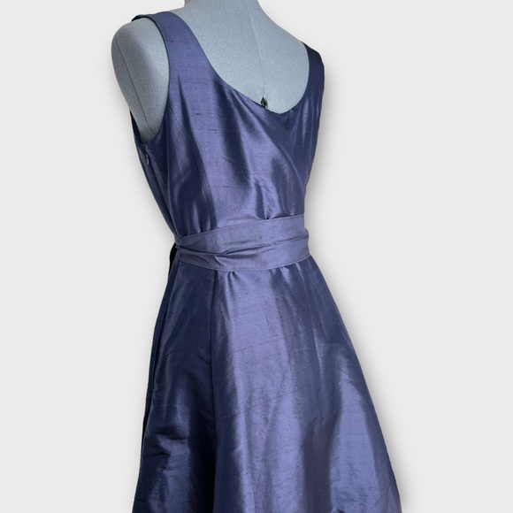 NEW RALPH LAUREN Blue Silk Taffeta Dress - Picture 6 of 10